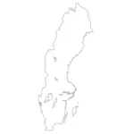 Imagem de vetor mapa Suécia